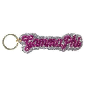 NWT Over The Moon Greek GAMMA PHI Glitter‎ Keychain